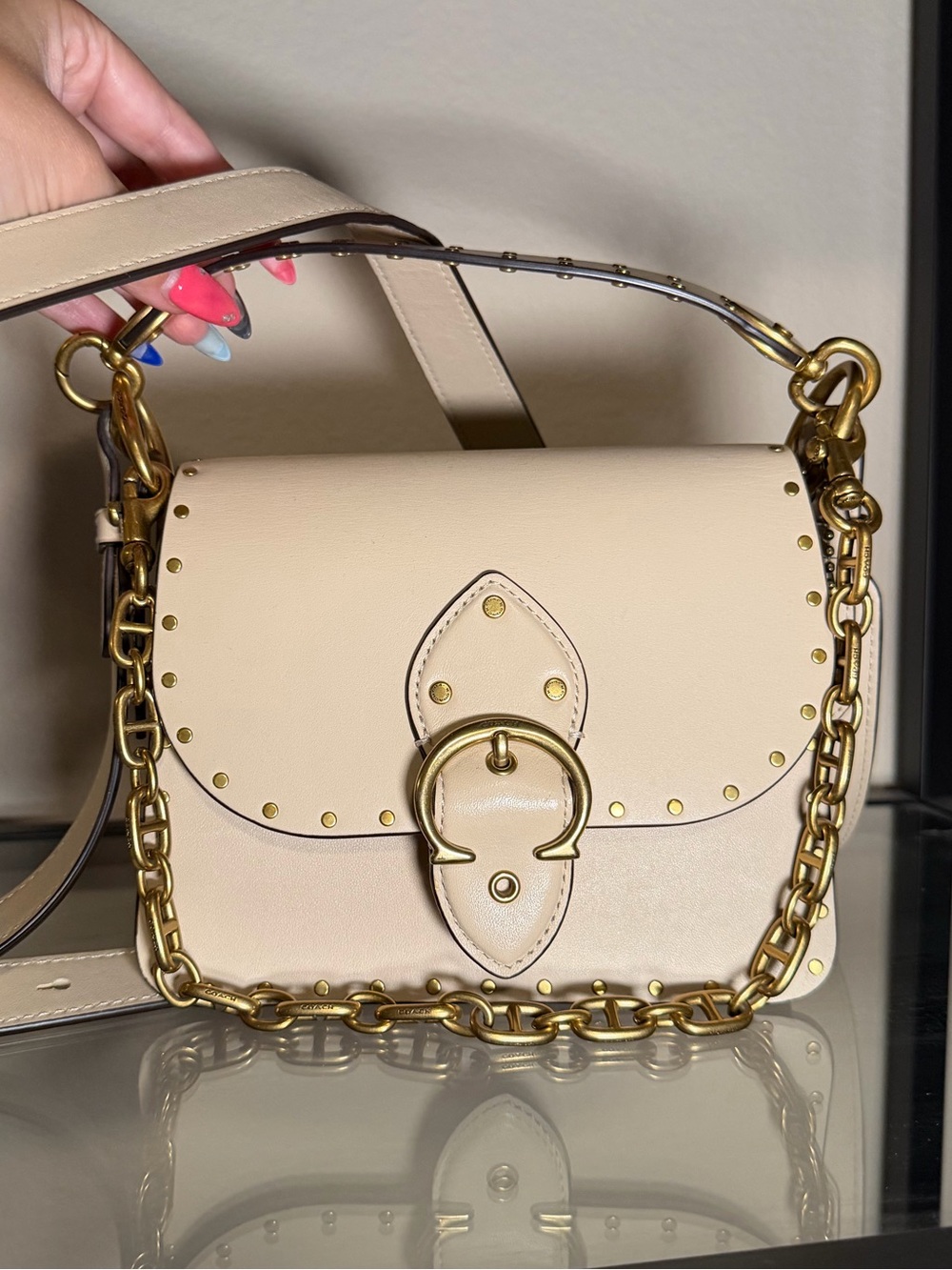 Coach Beat Shoulder Bag 18 with Rivets